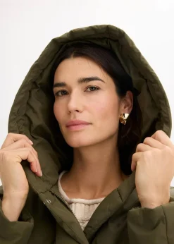 bonprix Bekleidung·Hosen|Jacken & Mäntel^Steppjacke in 2-in-1-Optik dunkeloliv