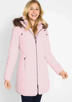 bonprix Jacken & Mäntel|Bekleidung·Hosen^Steppjacke mit Kapuze, gefüttert zartrosa