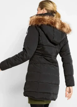 bonprix Bekleidung·Hosen|Jacken & Mäntel^Steppjacke mit Kapuze, gefüttert schwarz