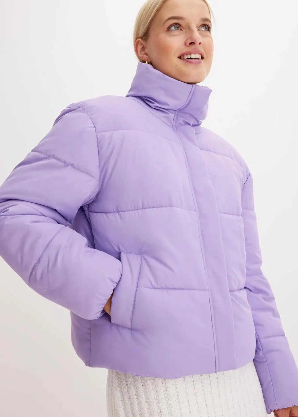 bonprix Bekleidung·Hosen|Jacken & Mäntel^Steppjacke mit Stehkragen softlila