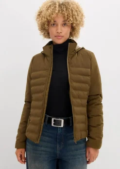 bonprix Jacken & Mäntel|Bekleidung·Hosen^Steppjacke, ultra leichtes Daunenimitat erdoliv