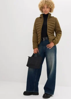 bonprix Jacken & Mäntel|Bekleidung·Hosen^Steppjacke, ultra leichtes Daunenimitat erdoliv