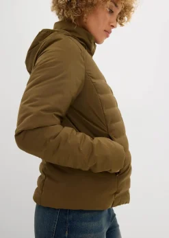 bonprix Jacken & Mäntel|Bekleidung·Hosen^Steppjacke, ultra leichtes Daunenimitat erdoliv