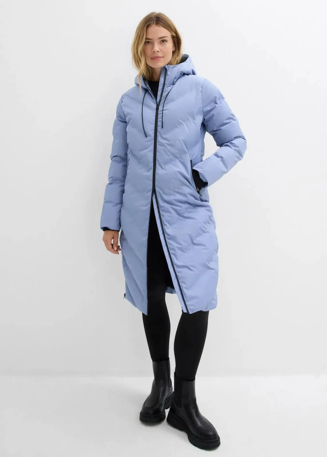 bonprix Jacken & Mäntel|Bekleidung·Hosen^Steppmantel mattblau