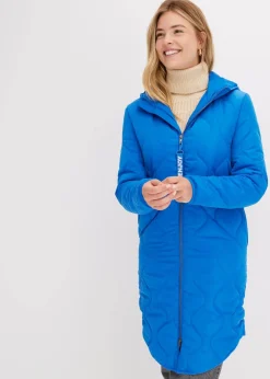 bonprix Jacken & Mäntel|Nachhaltigere Materialien^Steppmantel aus recyceltem Polyester azurblau