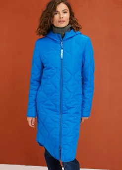 bonprix Jacken & Mäntel|Nachhaltigere Materialien^Steppmantel aus recyceltem Polyester azurblau
