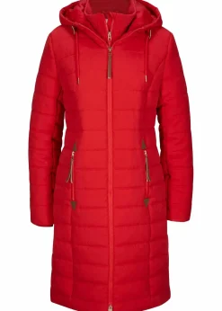 bonprix Bekleidung·Hosen|Jacken & Mäntel^Steppmantel, 2-in-1 Optik tiefrot