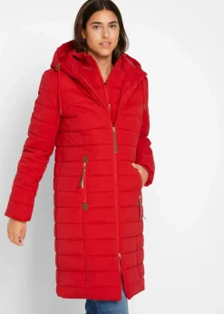 bonprix Bekleidung·Hosen|Jacken & Mäntel^Steppmantel, 2-in-1 Optik tiefrot