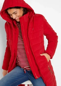 bonprix Bekleidung·Hosen|Jacken & Mäntel^Steppmantel, 2-in-1 Optik tiefrot