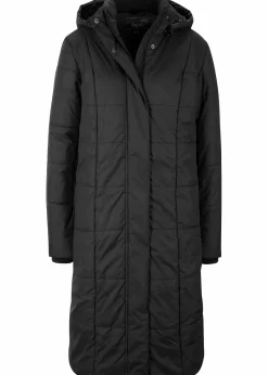 bonprix Jacken & Mäntel|Bekleidung·Hosen^Steppmantel mit abnehmbarer Kapuze schwarz