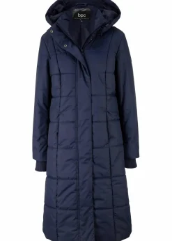 bonprix Jacken & Mäntel|Bekleidung·Hosen^Steppmantel mit abnehmbarer Kapuze dunkelblau