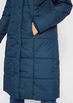 bonprix Jacken & Mäntel|Bekleidung·Hosen^Steppmantel mit abnehmbarer Kapuze dunkelblau
