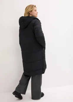 bonprix Jacken & Mäntel|Nachhaltigere Materialien^Steppmantel mit Teddyfutter in der Kapuze dunkelfuchsia