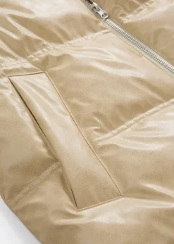 bonprix Jacken & Mäntel|Nachhaltigere Materialien^Steppweste aus Lederimitat hellsand