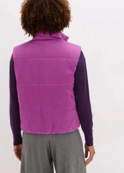 bonprix Jacken & Mäntel|Bekleidung·Hosen^Steppweste mit leichtem Glanz pfingstrose