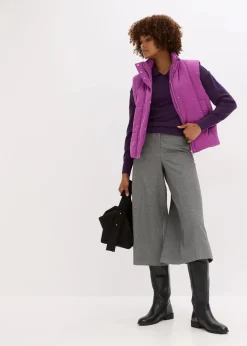 bonprix Jacken & Mäntel|Bekleidung·Hosen^Steppweste mit leichtem Glanz pfingstrose