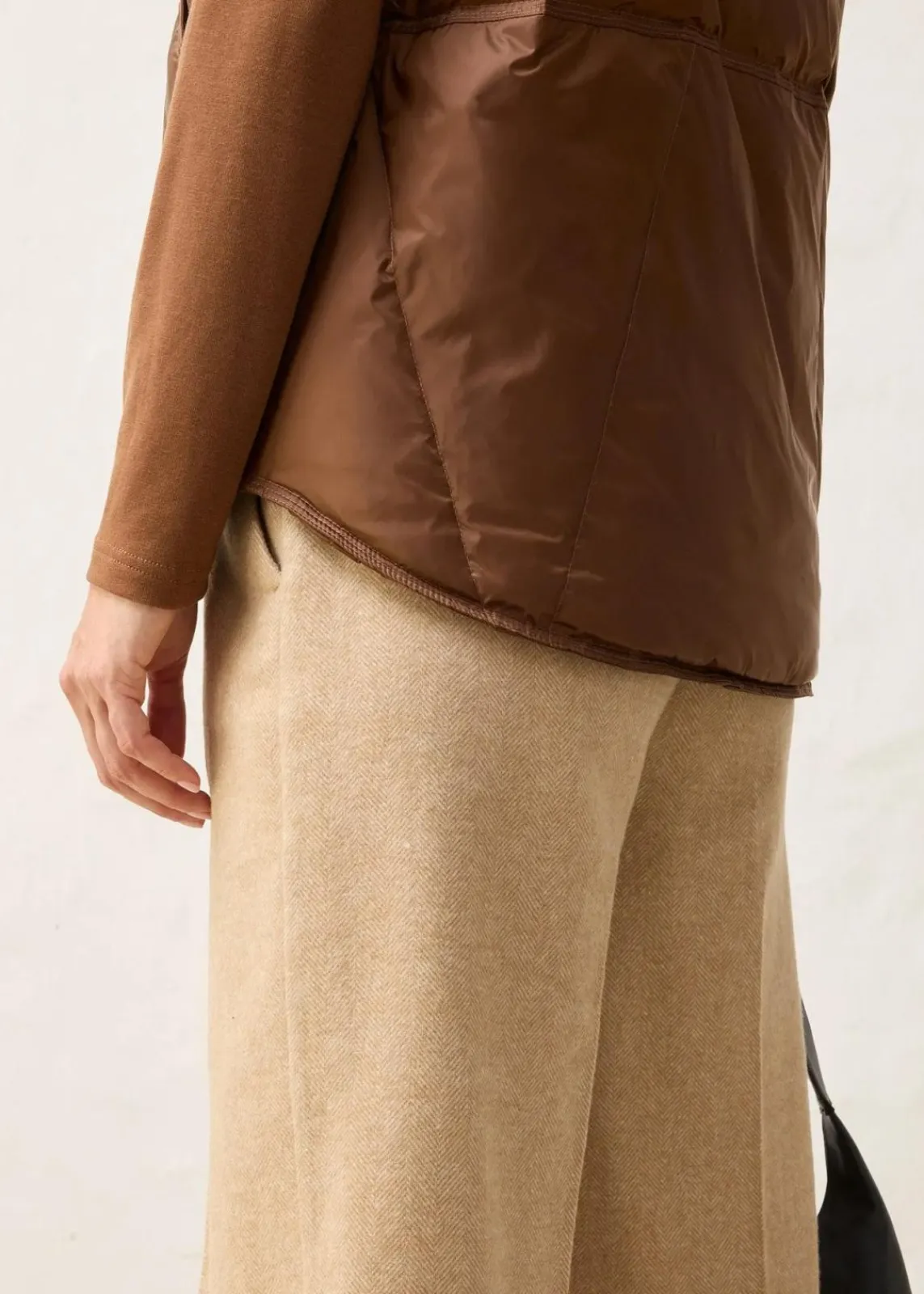 bonprix Jacken & Mäntel|Bekleidung·Hosen^Steppweste mit recycelter Daunen pimentbraun