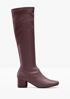 bonprix Stiefel|Schuhe & Accessoires In Spezialgrößen·Elastischer Schaft^Stiefel weinrot