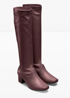 bonprix Stiefel|Schuhe & Accessoires In Spezialgrößen·Elastischer Schaft^Stiefel weinrot