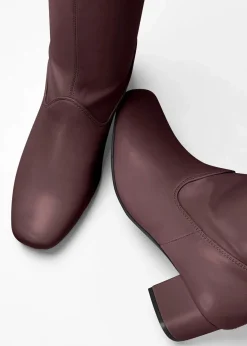 bonprix Stiefel|Schuhe & Accessoires In Spezialgrößen·Elastischer Schaft^Stiefel weinrot