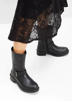 bonprix Gefütterte Winterschuhe|Stiefel^Stiefel schwarz