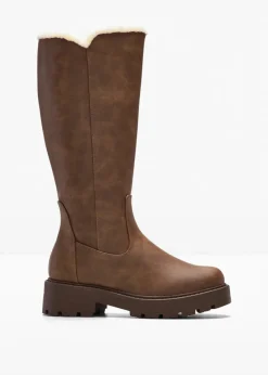 bonprix Stiefel|Gefütterte Winterschuhe^Stiefel dunkelbraun