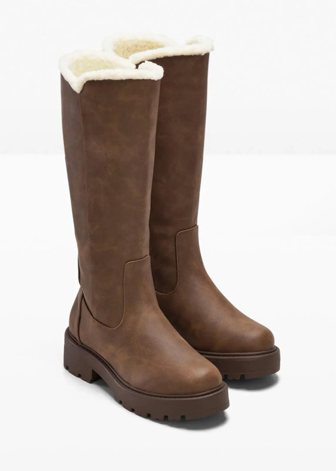 bonprix Stiefel|Gefütterte Winterschuhe^Stiefel dunkelbraun