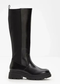 bonprix Stiefel|Schuhe & Accessoires In Spezialgrößen·Elastischer Schaft^Stiefel schwarz
