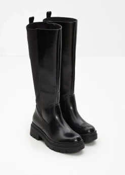 bonprix Stiefel|Schuhe & Accessoires In Spezialgrößen·Elastischer Schaft^Stiefel schwarz