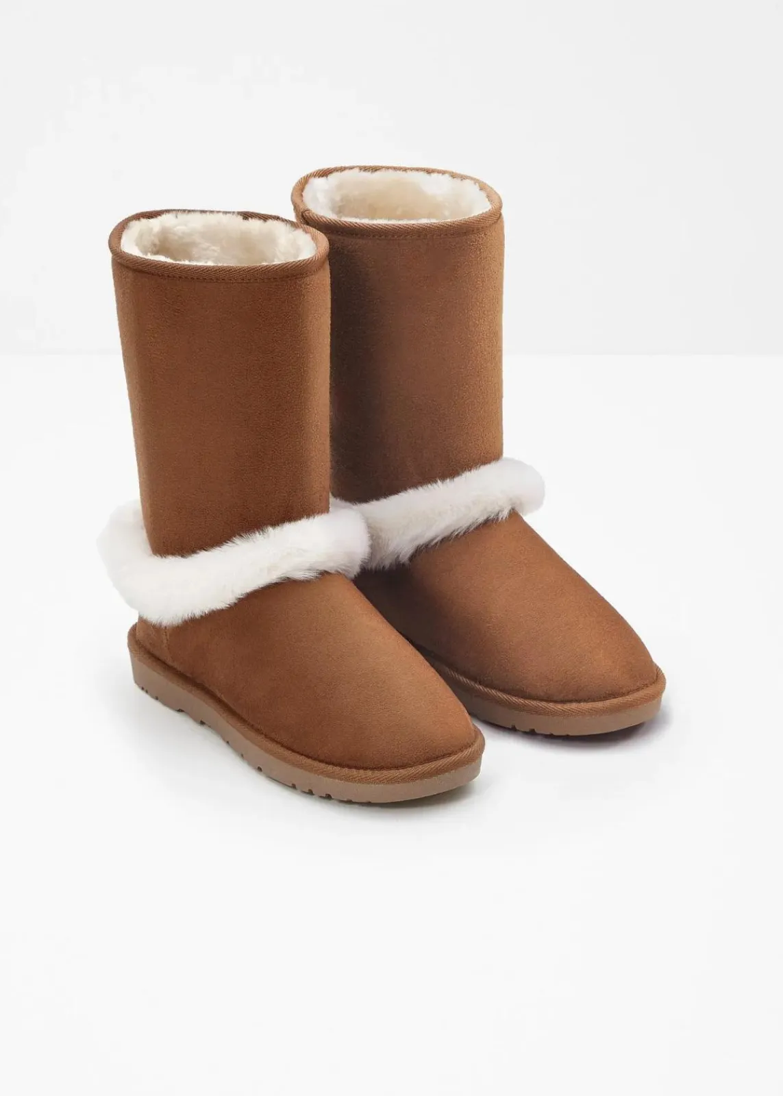 bonprix Gefütterte Winterschuhe|Stiefel^Stiefel haselnuss
