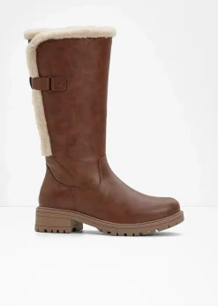 bonprix Gefütterte Winterschuhe|Stiefel^Stiefel dunkelbraun