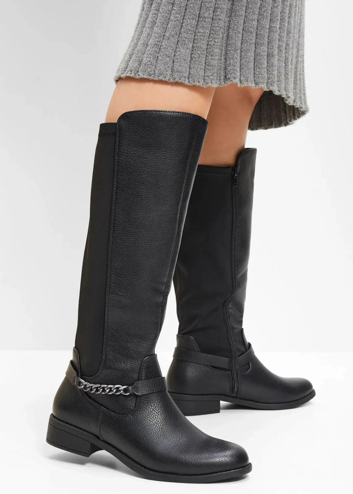 bonprix Komfortschuhe|Stiefel^Stiefel schwarz