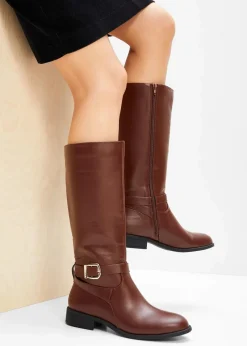 bonprix Komfortschuhe|Stiefel^Stiefel mahagonibraun