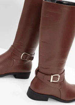 bonprix Komfortschuhe|Stiefel^Stiefel mahagonibraun