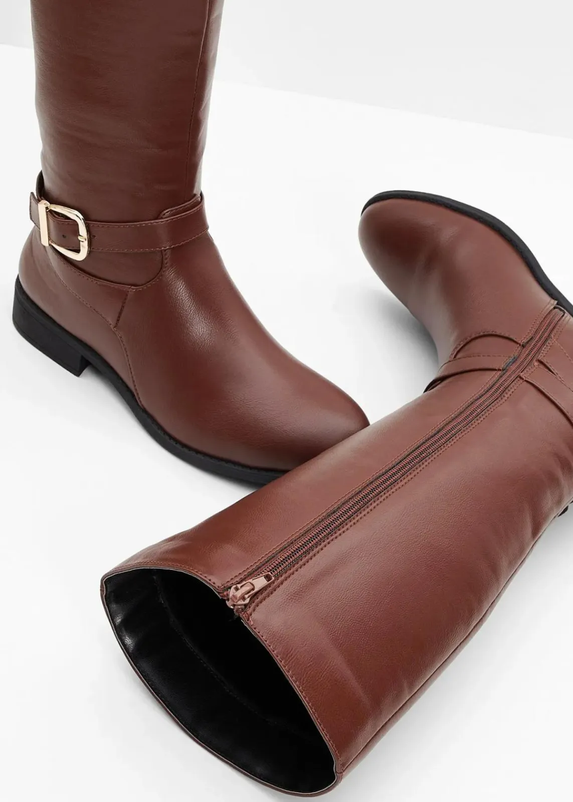 bonprix Komfortschuhe|Stiefel^Stiefel mahagonibraun