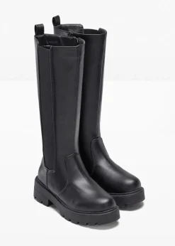 bonprix Stiefel|Schuhe & Accessoires In Spezialgrößen·Elastischer Schaft^Stiefel schwarz
