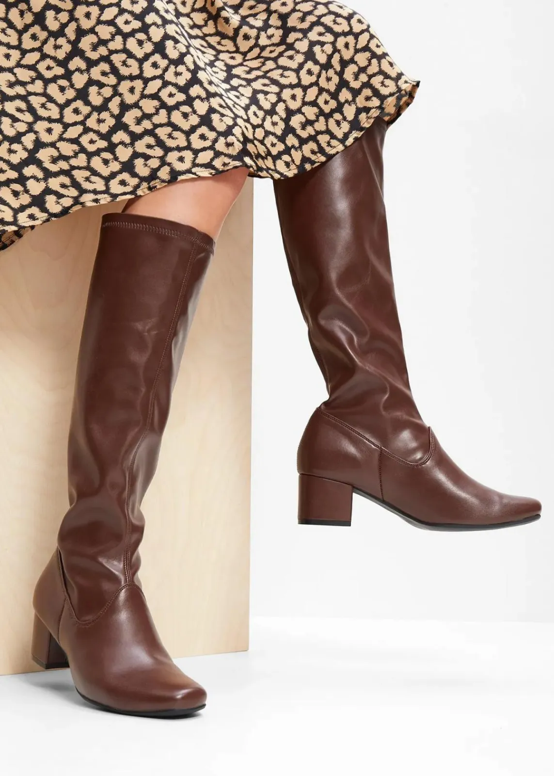 bonprix Schuhe & Accessoires In Spezialgrößen·Schuhe In Übergröße|Schuhe & Accessoires In Spezialgrößen·Elastischer Schaft^Stiefel dunkelbraun