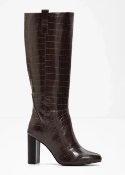 bonprix Stiefel^Stiefel dunkelbraun kroko