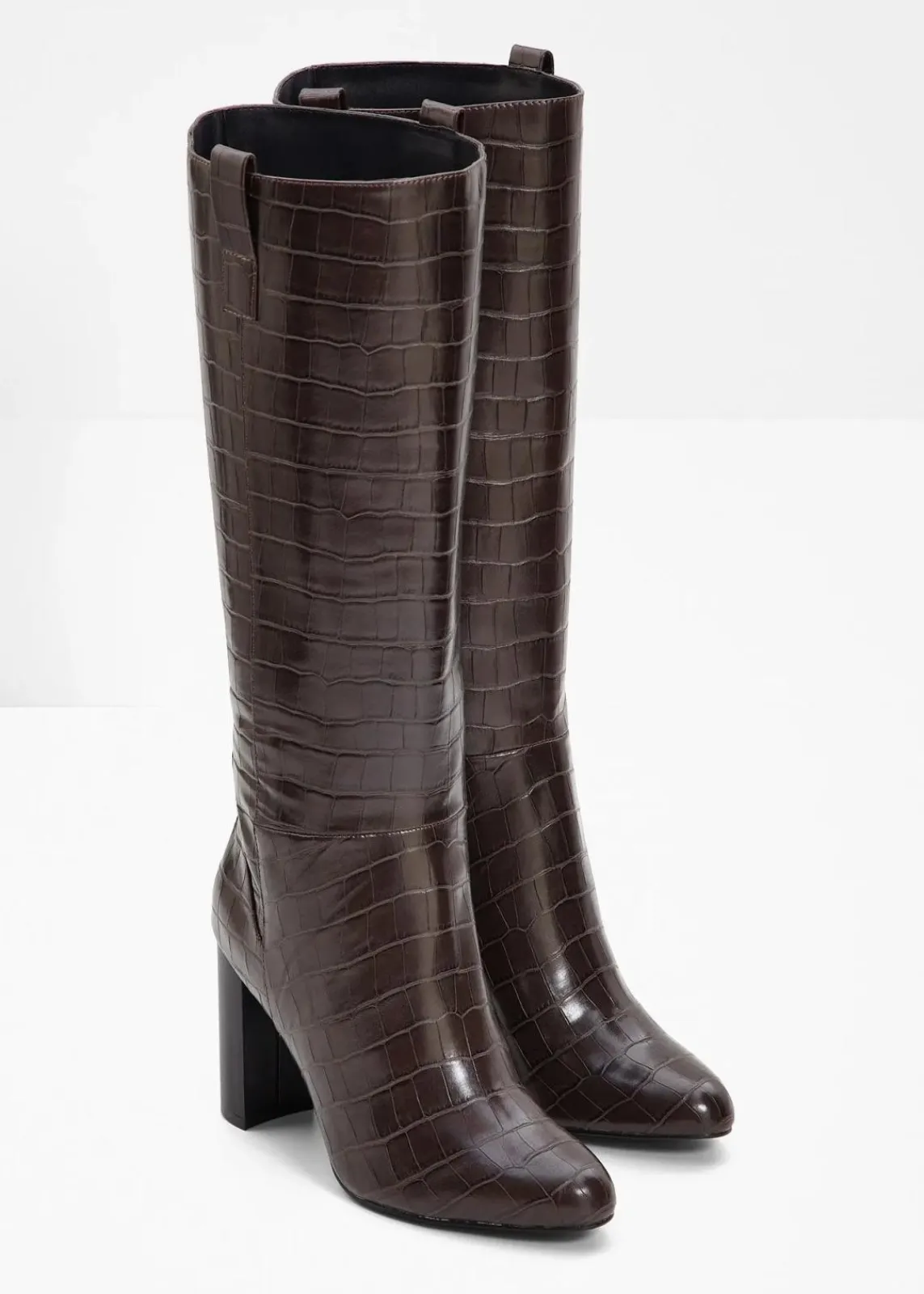 bonprix Stiefel^Stiefel dunkelbraun kroko