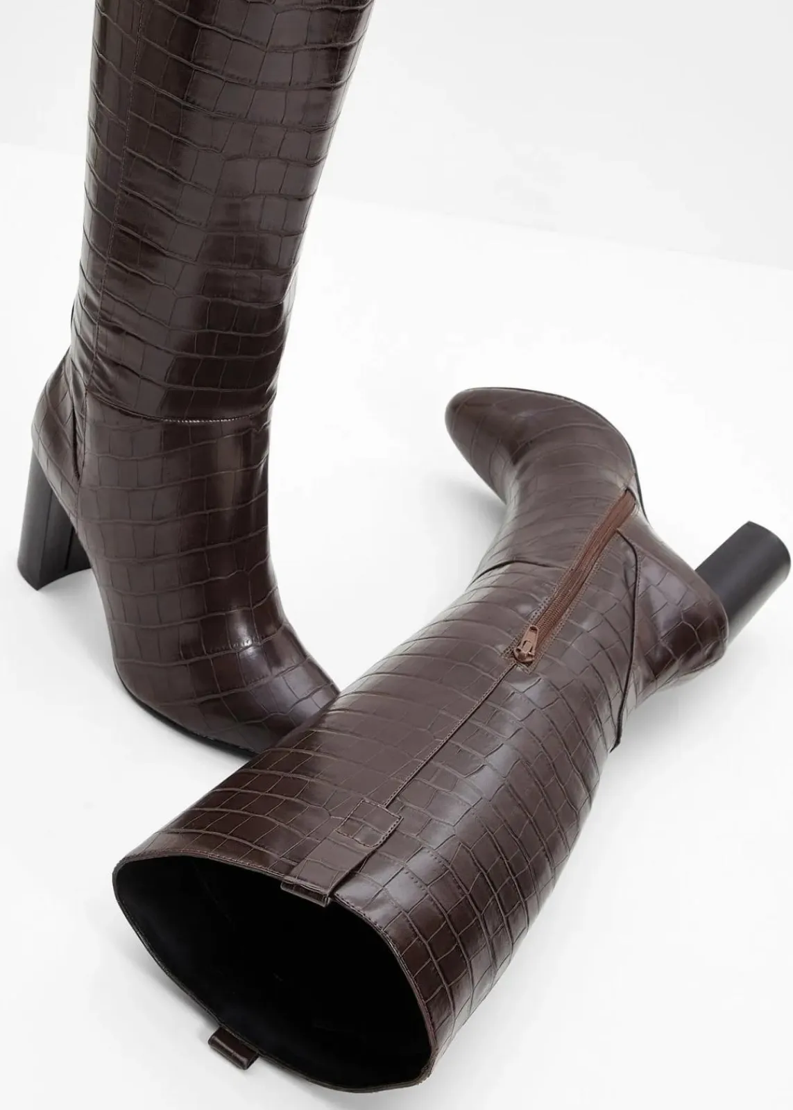 bonprix Stiefel^Stiefel dunkelbraun kroko