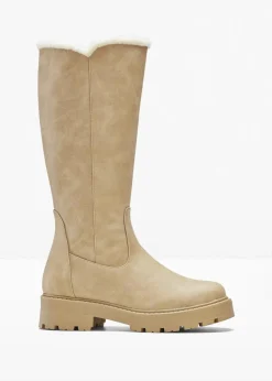 bonprix Gefütterte Winterschuhe|Stiefel^Stiefel beige