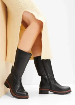 bonprix Gefütterte Winterschuhe|Stiefel^Stiefel schwarz