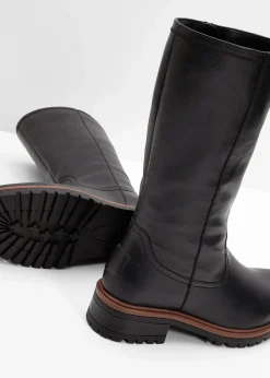 bonprix Gefütterte Winterschuhe|Stiefel^Stiefel schwarz