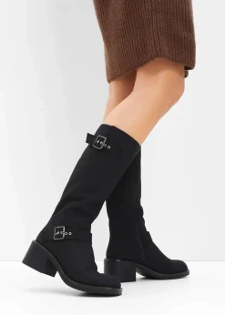 bonprix Gefütterte Winterschuhe|Stiefel^Stiefel schwarz