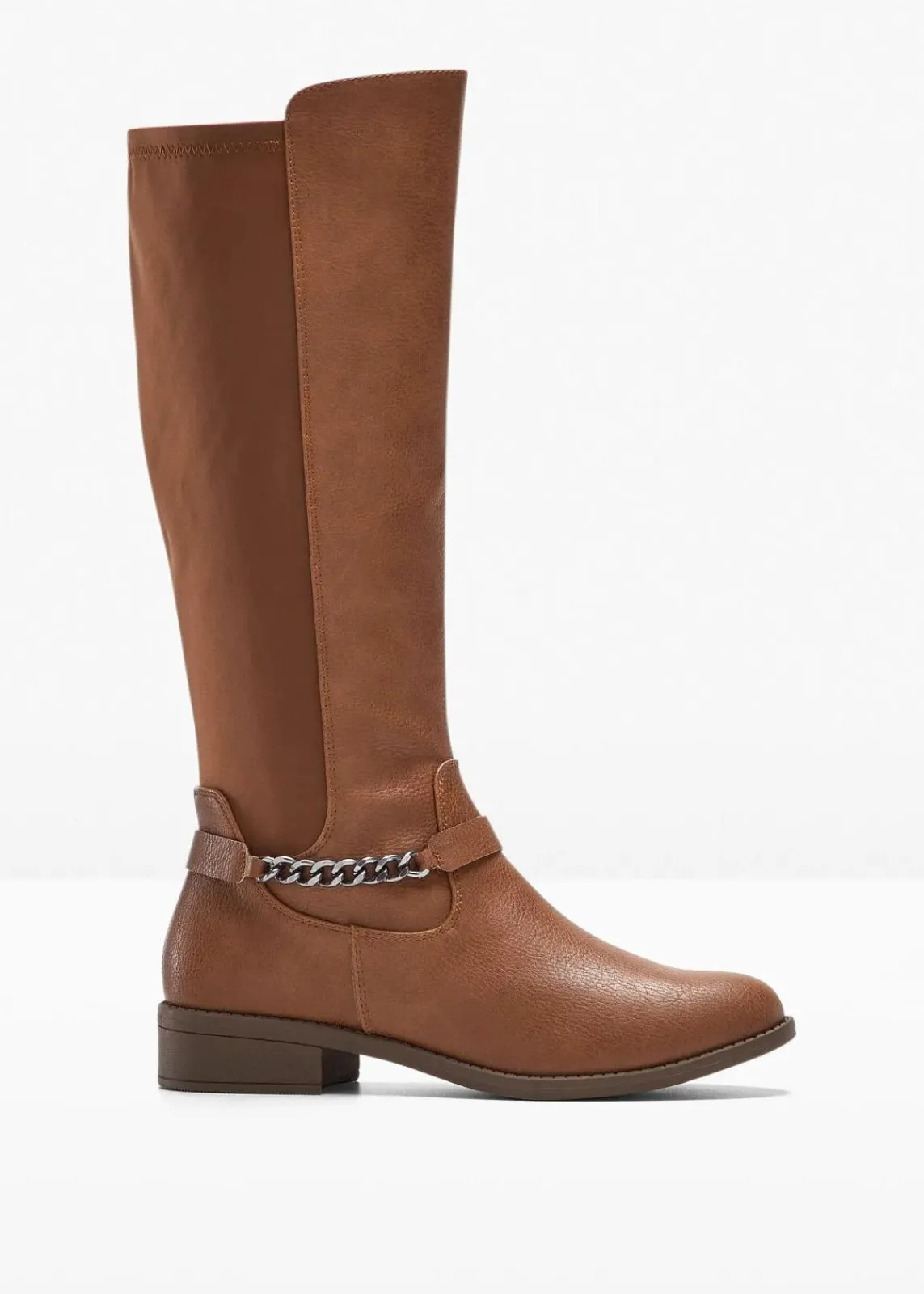 bonprix Schuhe & Accessoires In Spezialgrößen·Schuhe In Übergröße|Schuhe & Accessoires In Spezialgrößen·Elastischer Schaft^Stiefel cognac