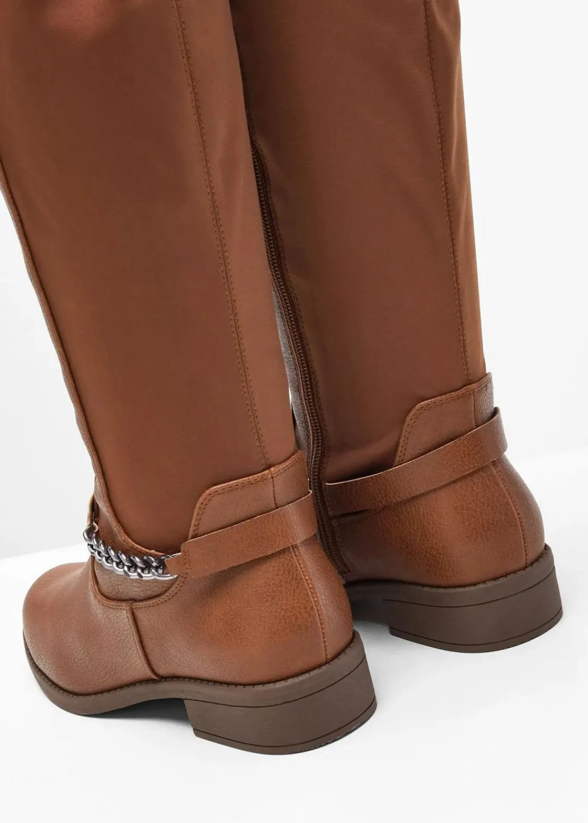 bonprix Schuhe & Accessoires In Spezialgrößen·Schuhe In Übergröße|Schuhe & Accessoires In Spezialgrößen·Elastischer Schaft^Stiefel cognac