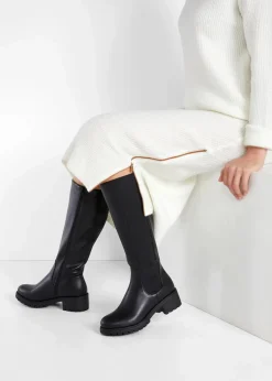 bonprix Stiefel|Schuhe & Accessoires In Spezialgrößen·Elastischer Schaft^Stiefel schwarz