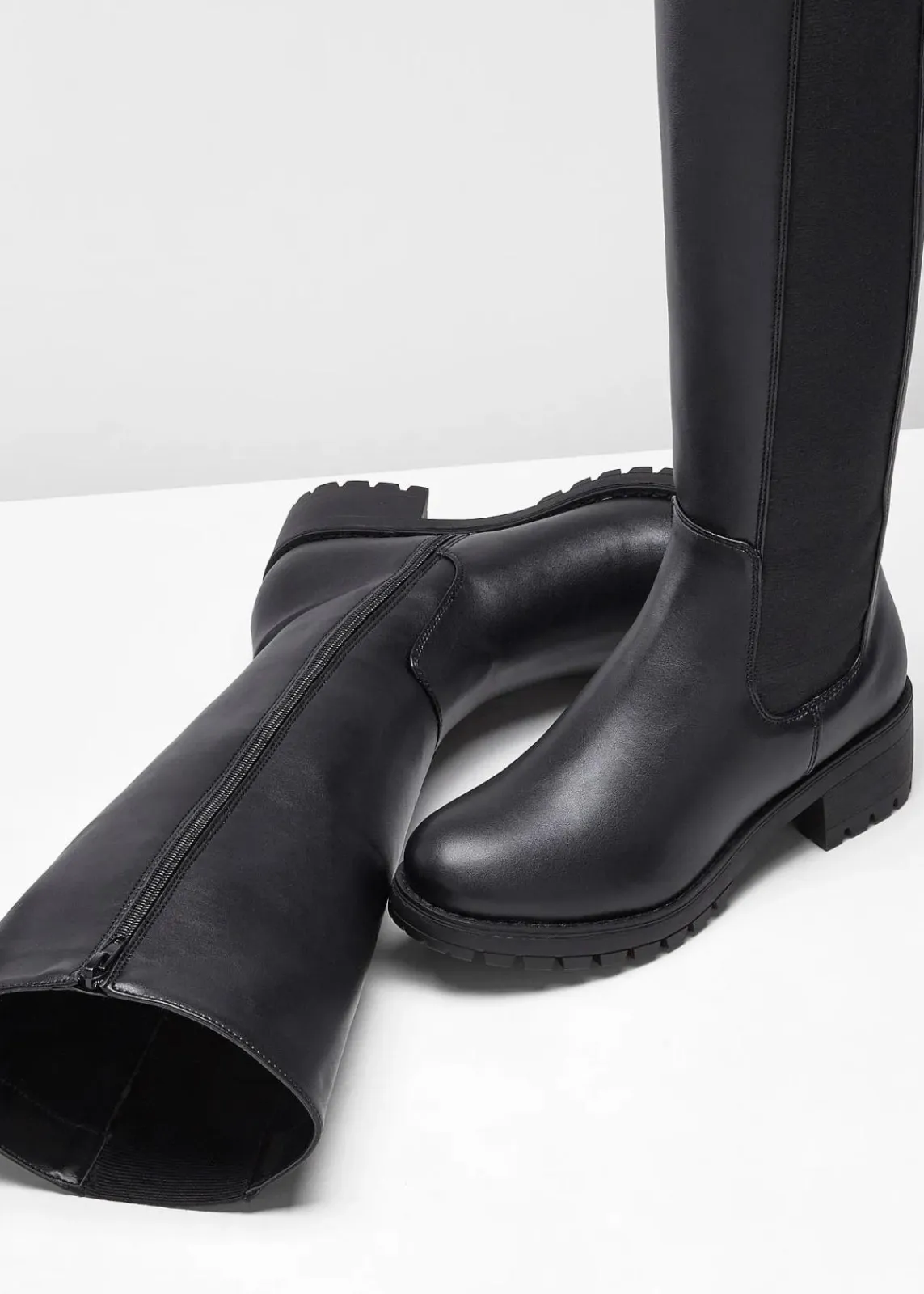 bonprix Stiefel|Schuhe & Accessoires In Spezialgrößen·Elastischer Schaft^Stiefel schwarz