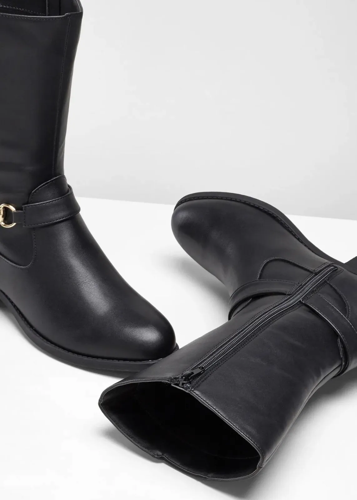 bonprix Schuhe & Accessoires In Spezialgrößen·Weite Schuhe|Schuhe & Accessoires In Spezialgrößen·Schuhe In Übergröße^Stiefel schwarz