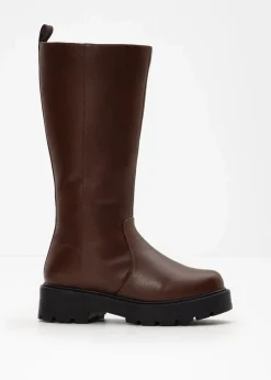 bonprix Gefütterte Winterschuhe|Stiefel^Stiefel dunkelbraun